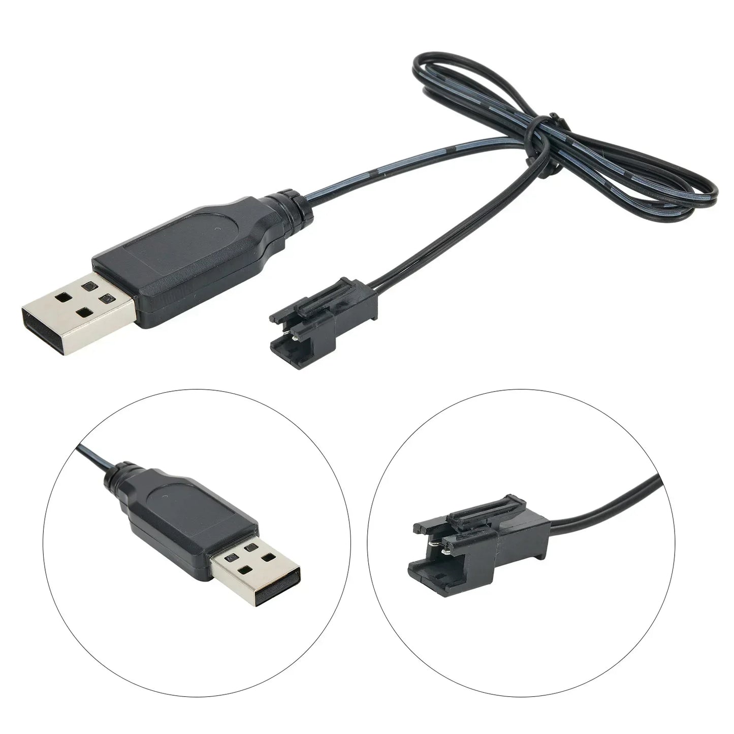 Usb Charger Cable for 3.7V Lithium Battery Charger SM-2P Forward RC Car Aircraft Remote Control Toys Parts Accessories