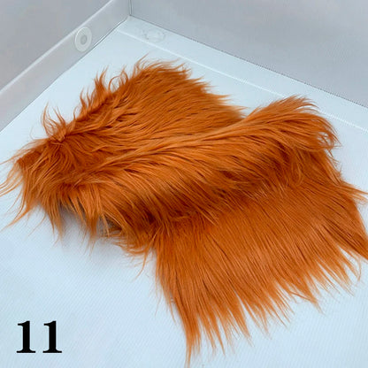 25x45cm Long Hair Faux Fur Fabric for DIY Dolls Hair Beard Craft Making Material Patchwork Garment Sewing Accessories