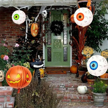 3pcs 55cm/22 Inch Halloween Inflatable Eyeball Balloons Set, Outdoor Party Decorations, Halloween Theme Supplies