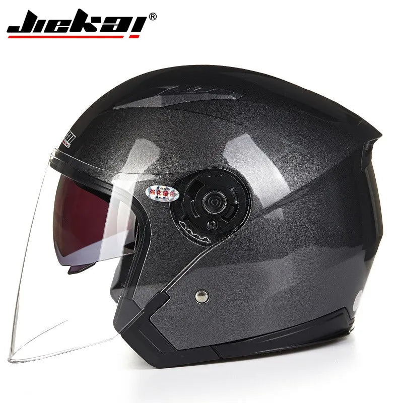 NEW Motorcycle Electric Bicycle Helmet Four Seasons DoubleLenses Racing Half Helmets Motorbike Helmet Medio Casco
