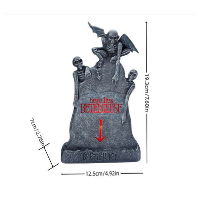 2024 Halloween Home Decoration Luminous Resin Skeleton Tombstone Graveyard Decor Skeleton Horror Haunted House Party Prank