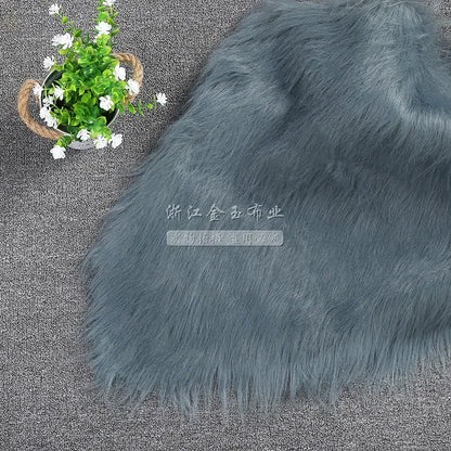 White Long Fur Long Hair Plush Fabric Fur  by the Meter for Clothes Upholstery Toys Coats Doll Sewing Soft Green Faux Fur Cloth