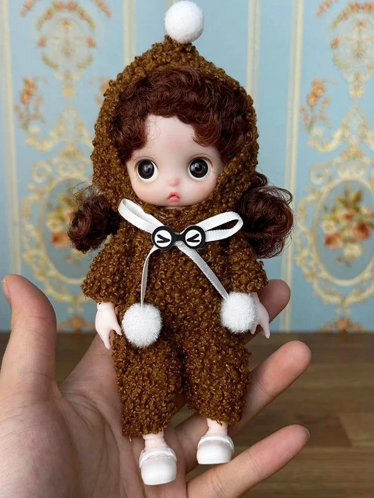 Lovely 17cm Doll 1/8 Bjd Dolls Mini Playhouse Doll Toy Kids Girls Dolls Toy Gift