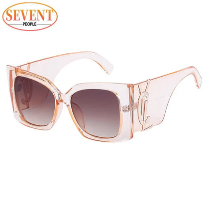 Oversized Cat Eye Sunglasses Women 2025 Luxury Brand Designer Fashion Square Sun Glasses for Female New Trend Big Frame Sunglass