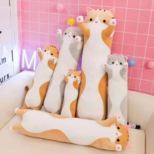 Cute Cat Plush Pillow - Ultra Soft Huggable Nap Pillow for Girls & Kids /Perfect Birthday, Christmas, Halloween Gift
