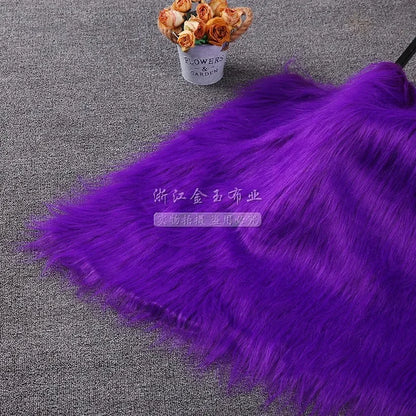 White Long Fur Long Hair Plush Fabric Fur  by the Meter for Clothes Upholstery Toys Coats Doll Sewing Soft Green Faux Fur Cloth