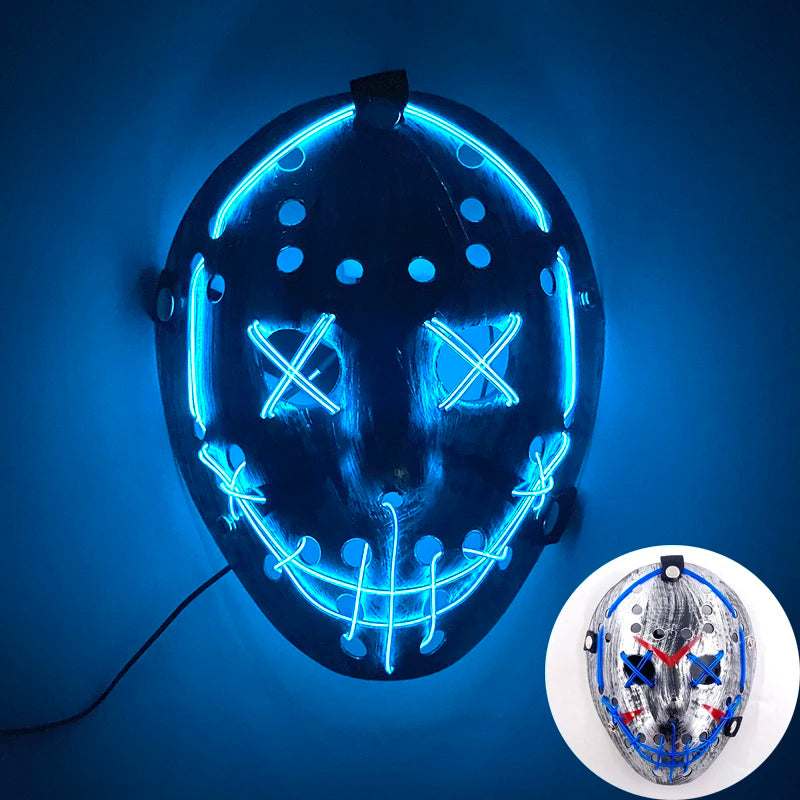 New Arrival Halloween Mask Horror Venom  LED Luminous Mask Cosplay Costume Makeup Prom Party