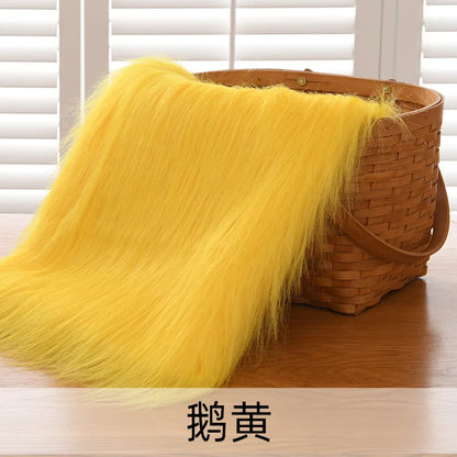 Dolls Long Plush Fabric Per Meter for Upholstery Coats Chair Cover Sewing Plain Fashion Fur Textile Needlework Thick Comfortable