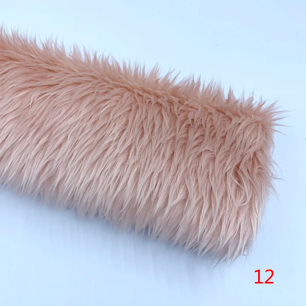 3cm Pile Length Artificial Plush Fox Fur Fabric for Making Cotton Doll Hair 40x45cm Falling Water Plush Fabric Sewing Material