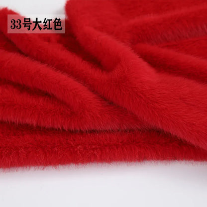 40Colours 2cm Imitation Mink Plush Fur Fabric Doll Manual DIY Counter Scarf Cuddle Doll Faux Fur Fabric 50*50