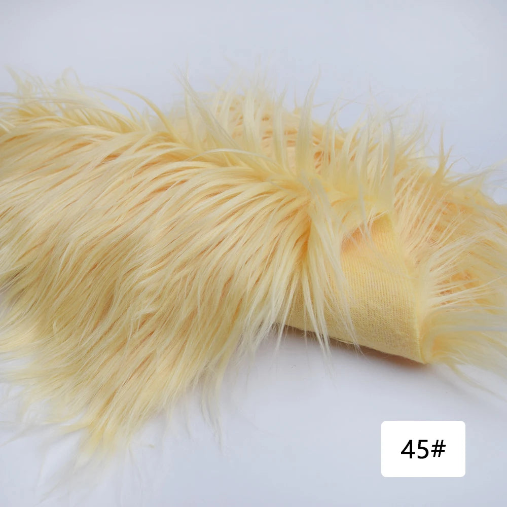 25x45cm 8cm Pile  Faux Fur Fabric for Sewing Make Cotton Doll Hair Diy Handmade Home Decoration Cosplay Fabric for Needlework