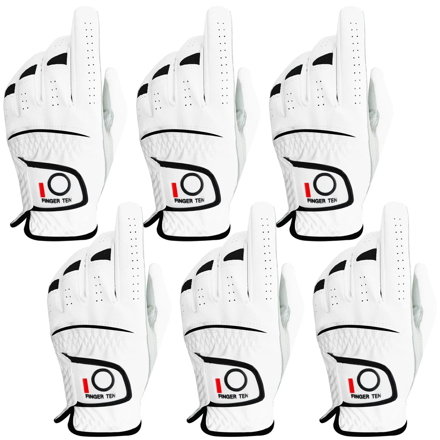 6 Pcs/3 Pair All Weather Grip Comfortable Golf Gloves Men Cabretta Leather Left Hand Right Hand S M ML L XL Drop Shipping