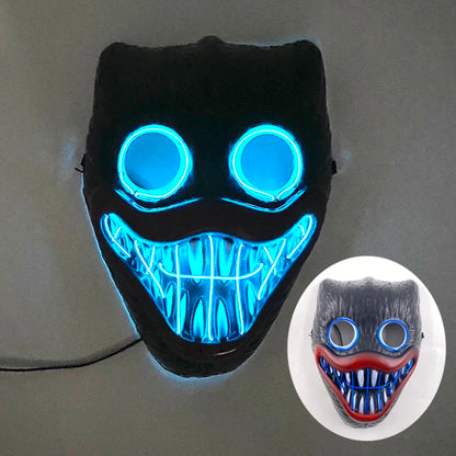 Hot Design Luminous Led Neon Cosplay  Movie Mask Glowing Masquerade Horror Halloween Carnival Party Decoration Props