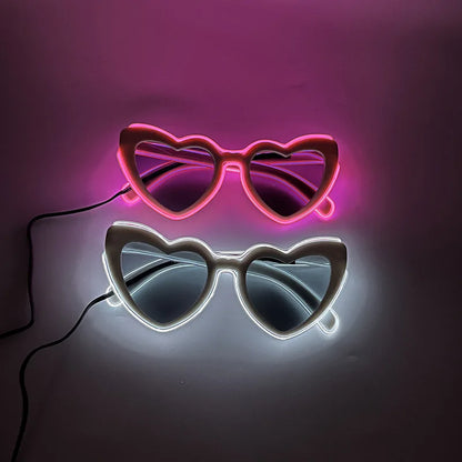 LED Just Married Glasses Wedding Party Bridal Shower Bride to Be Gift Wedding Decorations for Ceremony Light Married Sunglasses