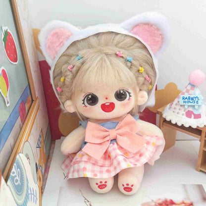 20cm Kawaii Plush Cotton Doll Anime Stuffed Idol Doll Outfit Baby Plushies Toys Star Dolls Action Figure Dress Girls Kids Gifts
