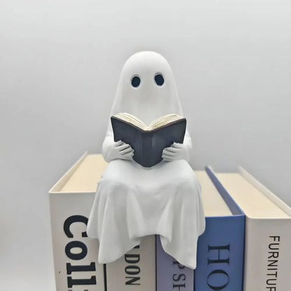 1 Piece of Halloween Little Ghost Statue Ornaments for Loving Reading,  Home Decoration, Christmas, Halloween Gift