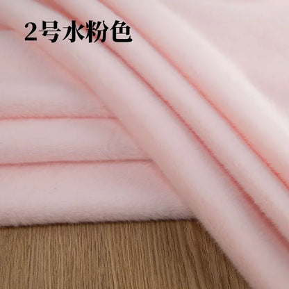 5mm Stretch European Mink Faux Fur Fabric High-Low Pattern for Clothing Scarves Hats Photo Props DIY Craft Decoration