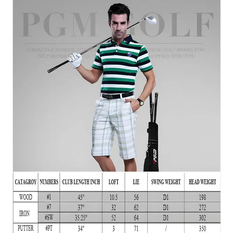 PGM Beginner Golf Clubs Sets Rio for Men 5 Piece Includes Golf Driver, 7 Irons, #52 Sand Wedge