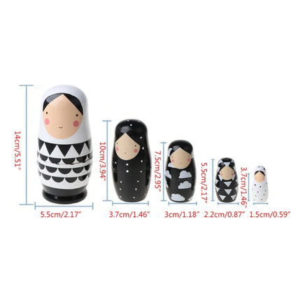 Home Bedroom Nesting Doll Hand Paint Toys Wooden Russian Nesting Doll Matryoshka Dolls Toys Russian Nesting Stacking Dolls