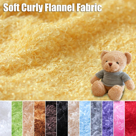 100*160cm Curly Teddy Faux Fur Fabric Furry Fluffy Plush Soft Fleece Fabric Diy Doll Garment Display Background Craft Material