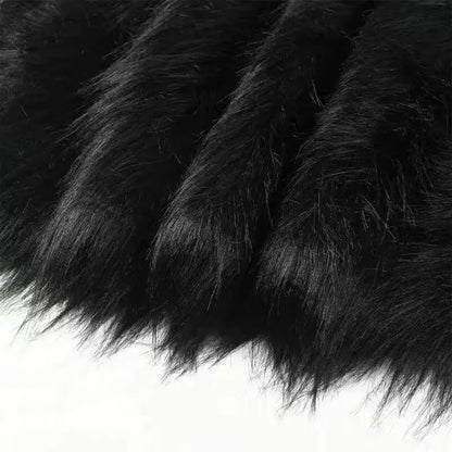 5x180cm Long Faux Fur Plush Silk Fabric Handmade DIY Doll Garment Toy Beard Hair Immitation Fox Fur Plush Ribbon Fabric