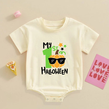 My First Halloween Print Baby Bubbles Romper Halloween Party Infant Outfit Bodysuit Newborn Large Jumpsuit Newborn Retro Clothes