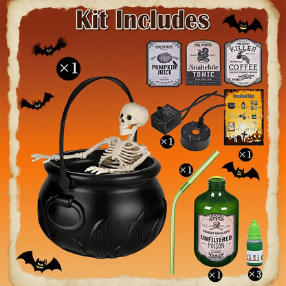 Halloween Decorations Indoor Decorations Indoor Witch Cauldron Black Plastic Bowl Party Decor for Home Garden Kitchen Yard