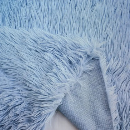 Soft Fluffy Faux Plush Fabric by the Meter for Cats Upholstery Carpets Dolls Diy Toy Sewing PV Fluff Cloth Thickened Beige Pink