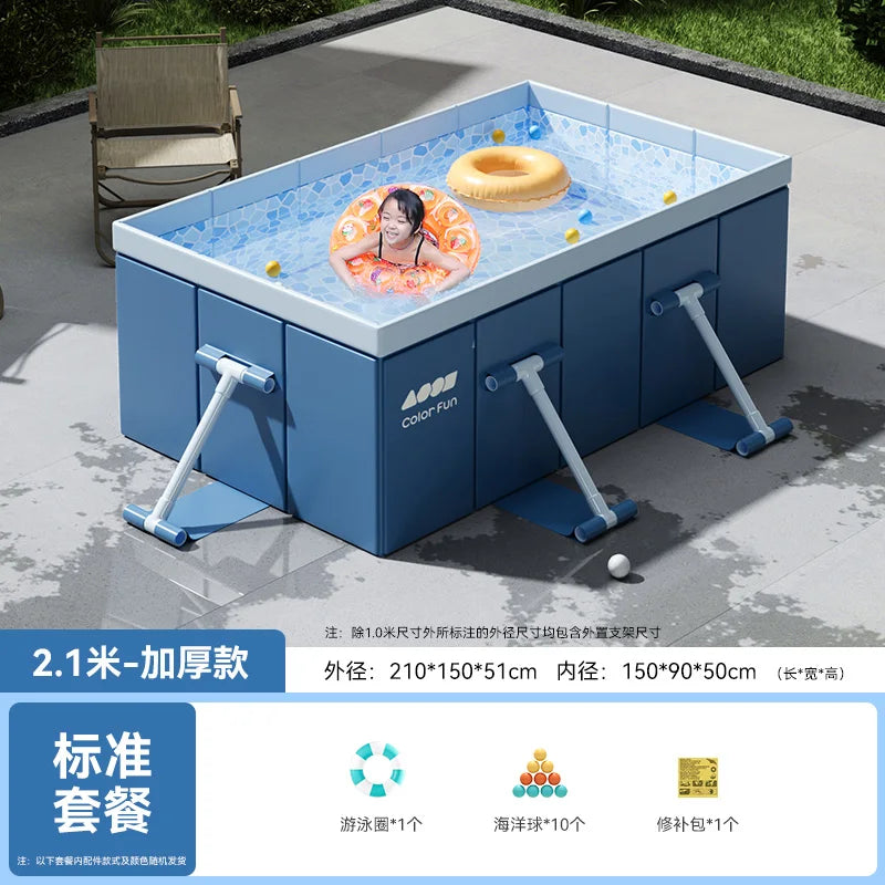 CX Swimming Pool Adults and Children Household Bracket Inflatable-Free Swimming Pool Foldable Family Yard
