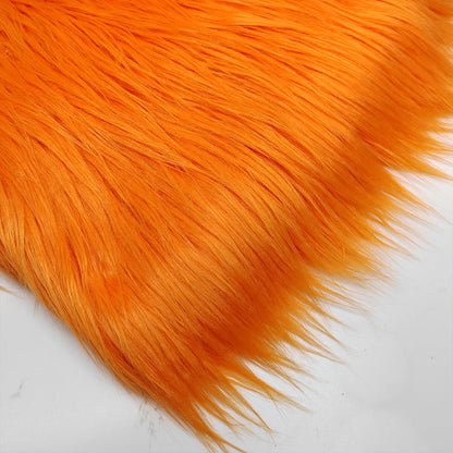 Fashion,9cm Hair Orange Imitate Lion Fur Fabric,Sewing Material,Diy Clothing Accessories,Christmas Decoration,Faux Fur Fabric