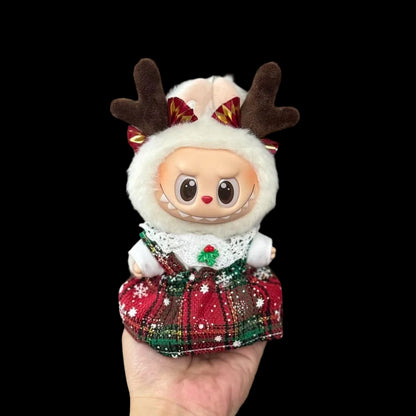 Christmas New Year's Decoration Clothes for Labubu 3.0 V1/V2 Doll Festival Clothing Outfits for Ropa Labubu Doll Accessories