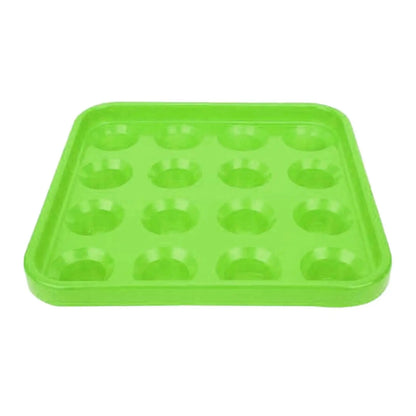 Billiard Ball Holder Tray Pool Accessory, 16 Holes Case, Snooker Pool Halls Game Room Portable Anti Drop Pool Ball Tray