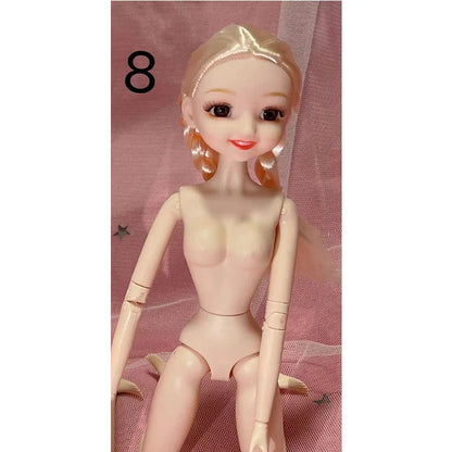 30cm Fashion Girls Princess Doll Barbi Doll 28 Joints Moveable Doll Model Smiley Doll Toy for Girls Gift