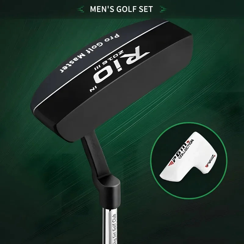 PGM Beginner Golf Clubs Sets Rio for Men 5 Piece Includes Golf Driver, 7 Irons, #52 Sand Wedge