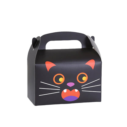 10/24pcs Halloween Treat Boxes Monster Pumpkin Cat Mummy Vampire Skull Paper Gift Box for Candy Cookie Party Favors