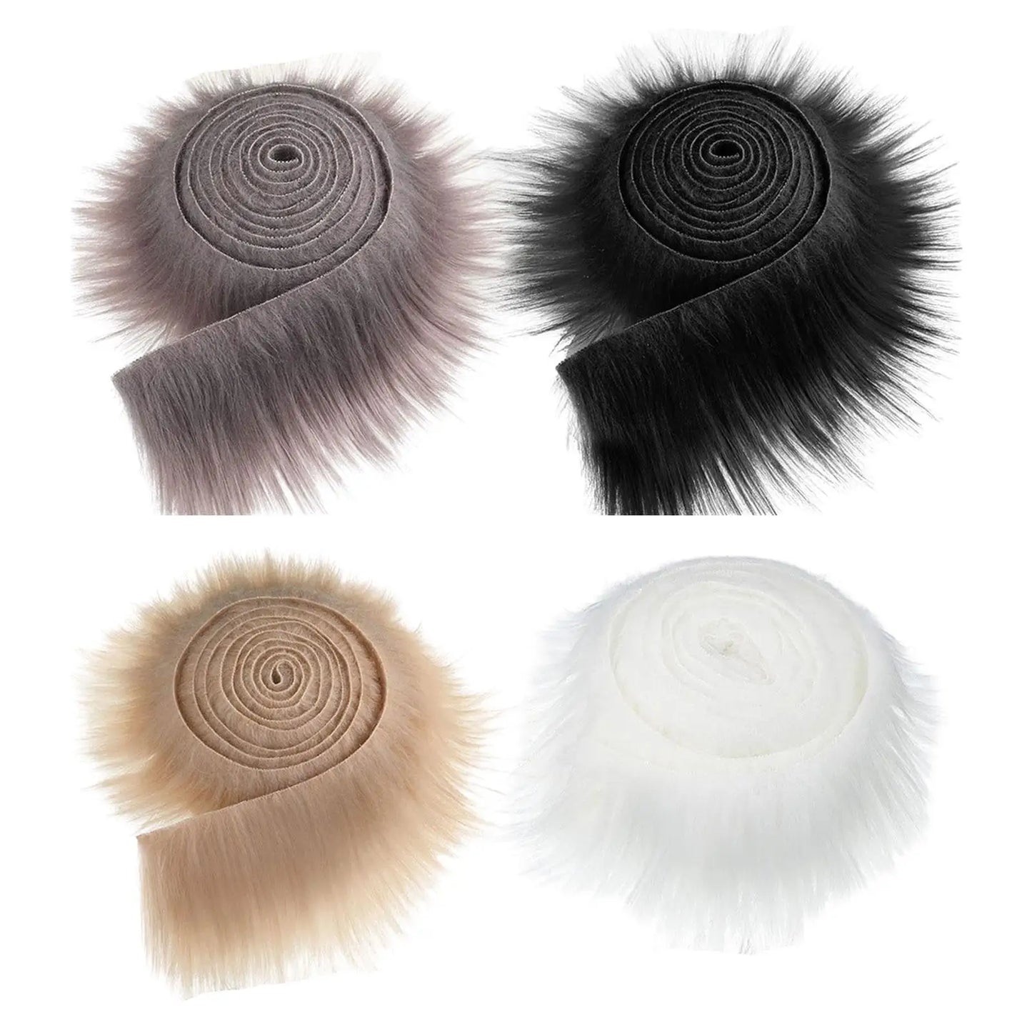 4Pcs Faux Fur Fabric Costume DIY Soft Supplies Crafting Toy Fuzzy for Hat Shoes
