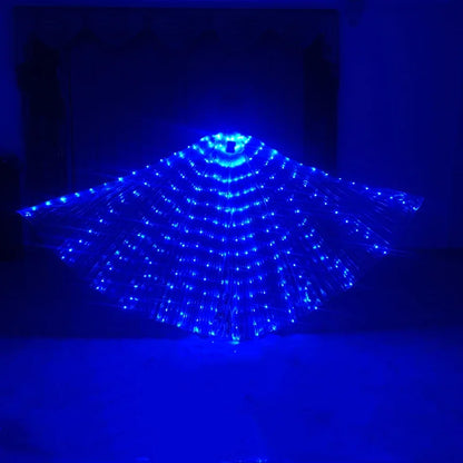 LED Wings Belly Dance Wings Isis Halloween Wing Prop Shining LED Lamp Wing Belly Dance Costumes Accessories Sticks Adult Child