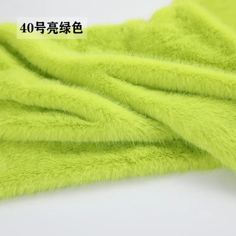 40Colours 2cm Imitation Mink Plush Fur Fabric Doll Manual DIY Counter Scarf Cuddle Doll Faux Fur Fabric 50*50