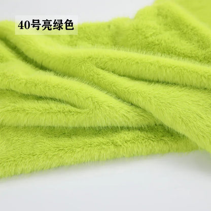 40Colours 2cm Imitation Mink Plush Fur Fabric Doll Manual DIY Counter Scarf Cuddle Doll Faux Fur Fabric 50*50