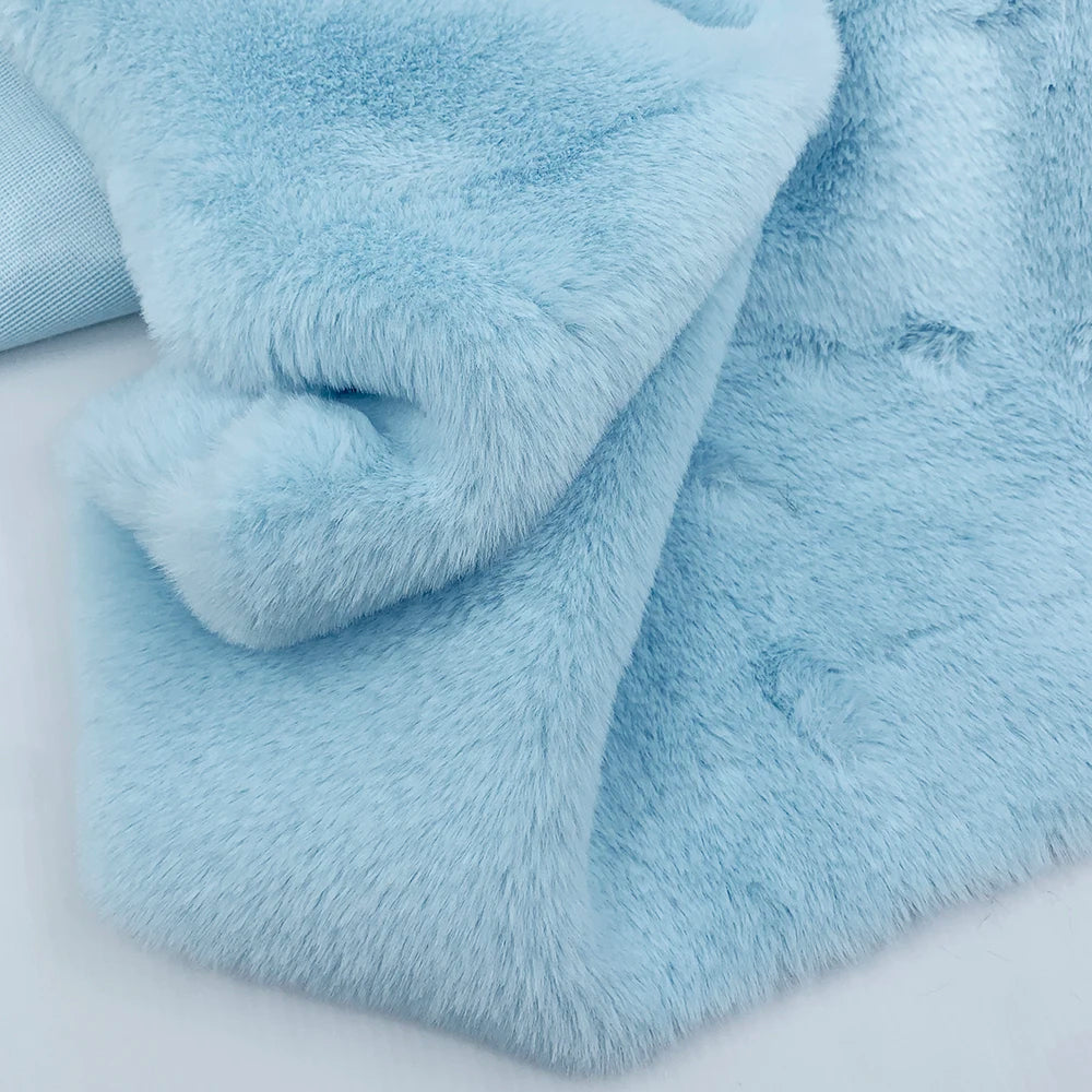 Sewbato 10mm 100% Polyester Faux Fur Fabric 50x50cm Environmentally Friendly Soft Minky Fabric Plush Toy/Clothing Plush Fabric
