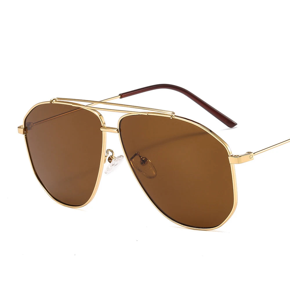 46224 Vintage Metal Frame Pilot Sunglasses Women Fashion Uv400 Glasses Men Anti Glare Sunglasses