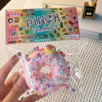 Mini Simulation Cartoon Donut Cat Paw Waffle TPR Pinch Squeeze Toys Slow Rebound Decompression Stress Relief Soft Plastic Toys