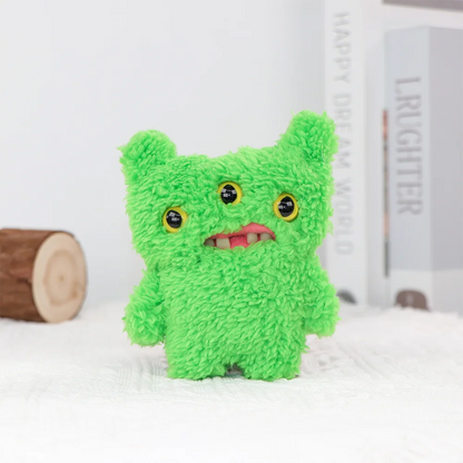 Original Teeth Monsters Pendant Plush Doll Fuggler Funny Ugly Monster Keyrings Keychain Toy Halloween Prank Decoration Gift