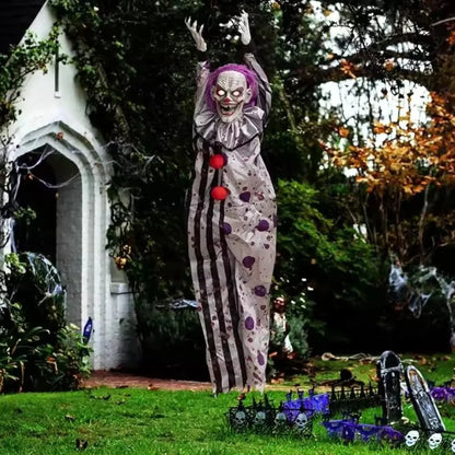 Halloween Decorations Electric Voice-Activated Hanging Ghost Clown Hanging Ghost Haunted House Horror Decoration Props