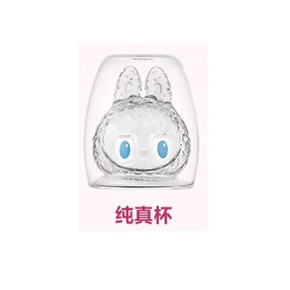 In-Stock Blind Box Labubu the Monsters Cheers Double Layered Glass Cup Cute Water Cup Handmade Decoration Model Birthday Gift