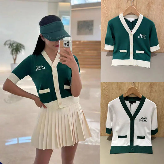 2025 New Women's Summer Knitted Shirt, Women's Golf Sports T-Shirt, Comfortable and Breathable, Free Shipping