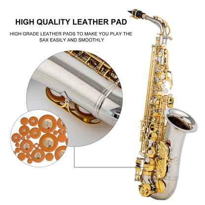 E-Drop Alto Saxophone Wind Instrument Suitable for Beginners Adult Test-Grade Performance-Grade Saxophone Accessories Complete