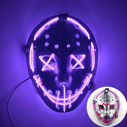 New Arrival Halloween Mask Horror Venom  LED Luminous Mask Cosplay Costume Makeup Prom Party