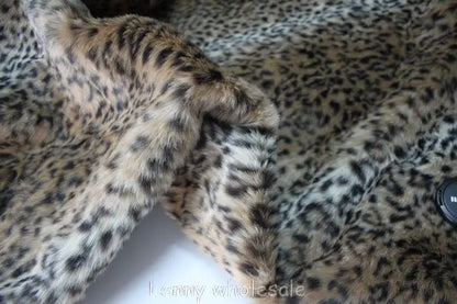 Long Pile Leopard Print Fur Fabric ,Cushion Faux Fur Fabric Yard 150*50cm/Piece Free Shipping