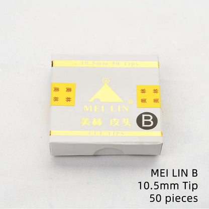 MEI LIN  Snooker Cue Tips 50 Pieces 10.5mm 11mm Tips a/B/C/Red Pool Cue Tips Billiard Cue Leather Head Billiards Accessories Tip